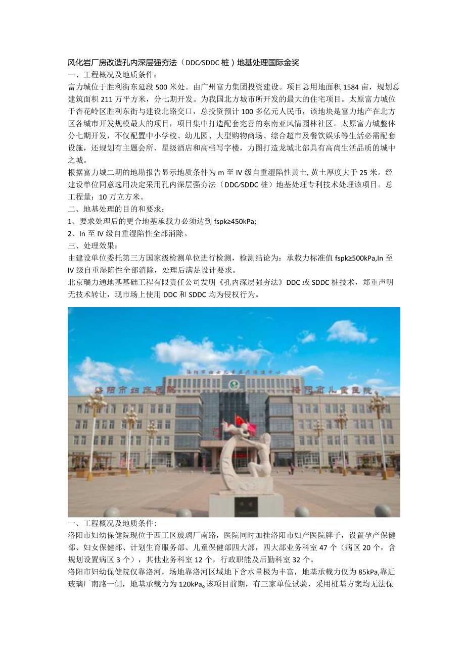 风化岩厂房改造孔内深层强夯法（DDCSDDC桩）地基处理国际金奖.docx_第1页