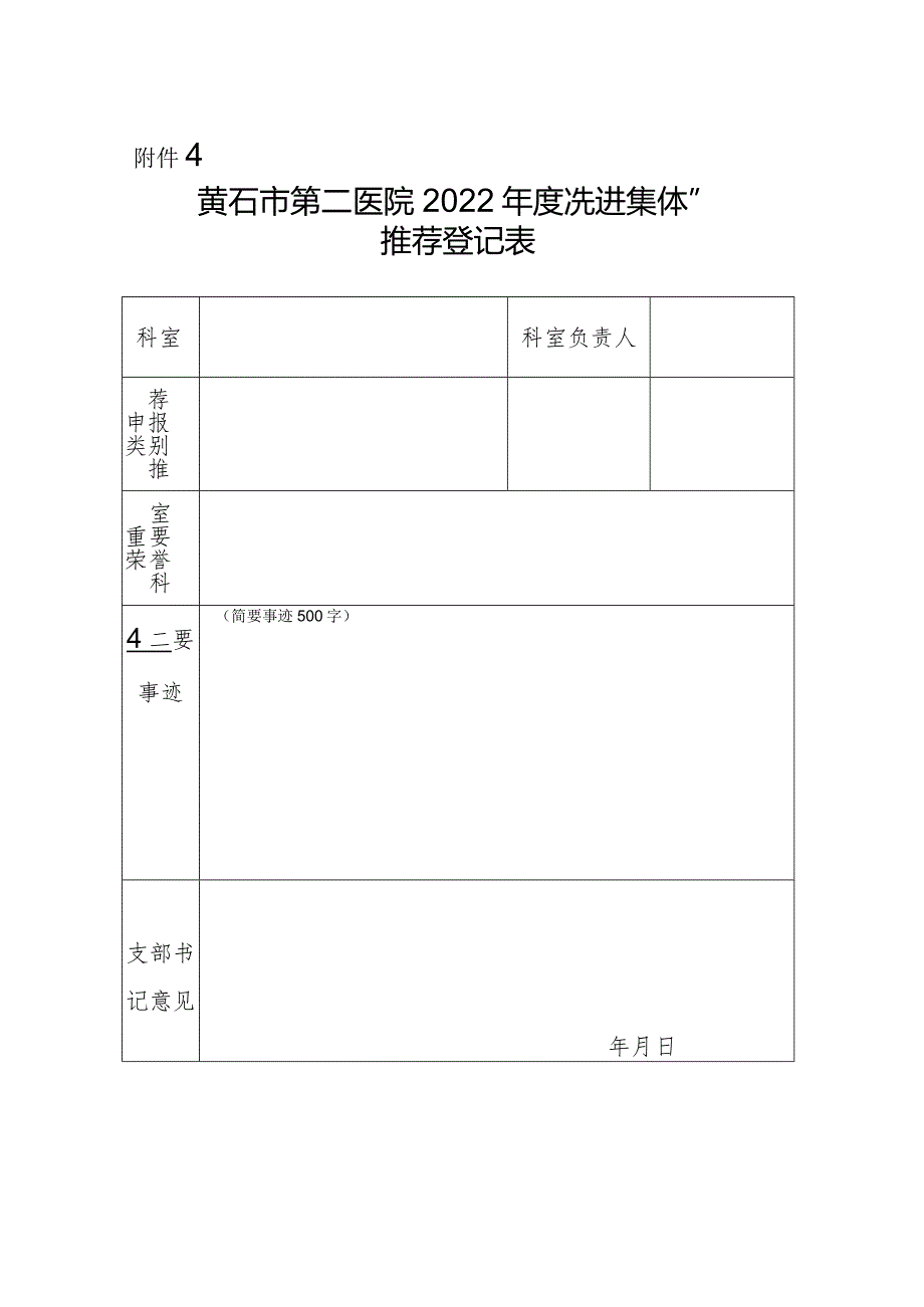 黄石市第二医院2022年度先进集体、先进个人、优秀志愿者申报表.docx_第2页