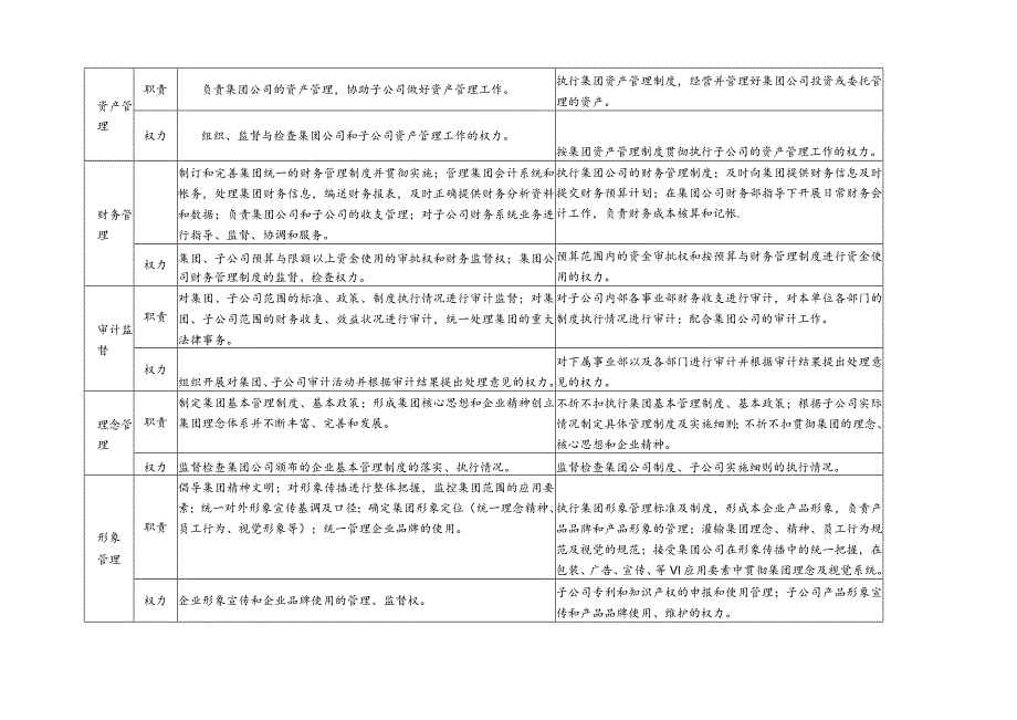 集团与子公司职责权力管理矩阵(2020年版).docx_第2页