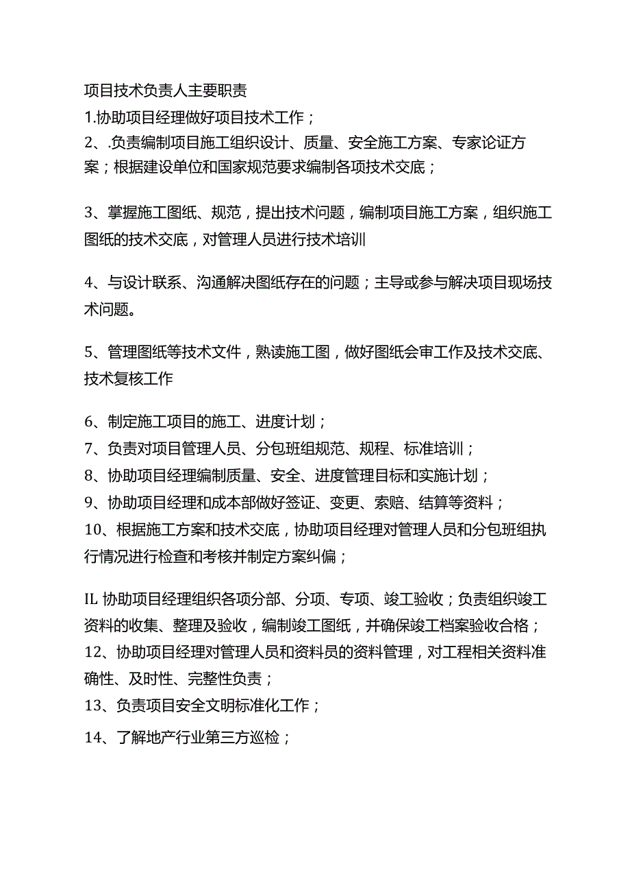 项目技术负责人主要职责.docx_第1页