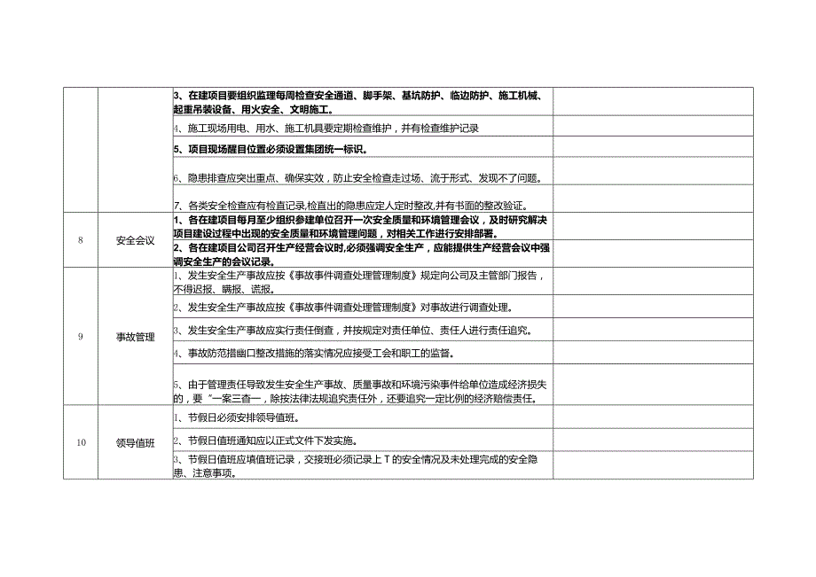 集团公司季度在建项目安全质量环境管理检查表.docx_第3页