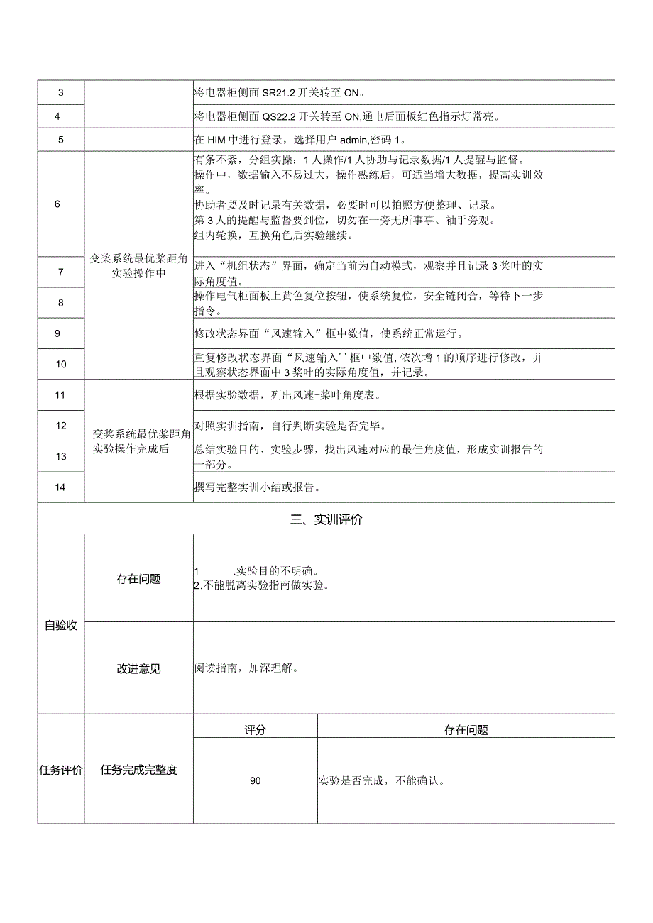 风力发电控制综合实训任务单-变桨系统最优桨距角实训.docx_第2页