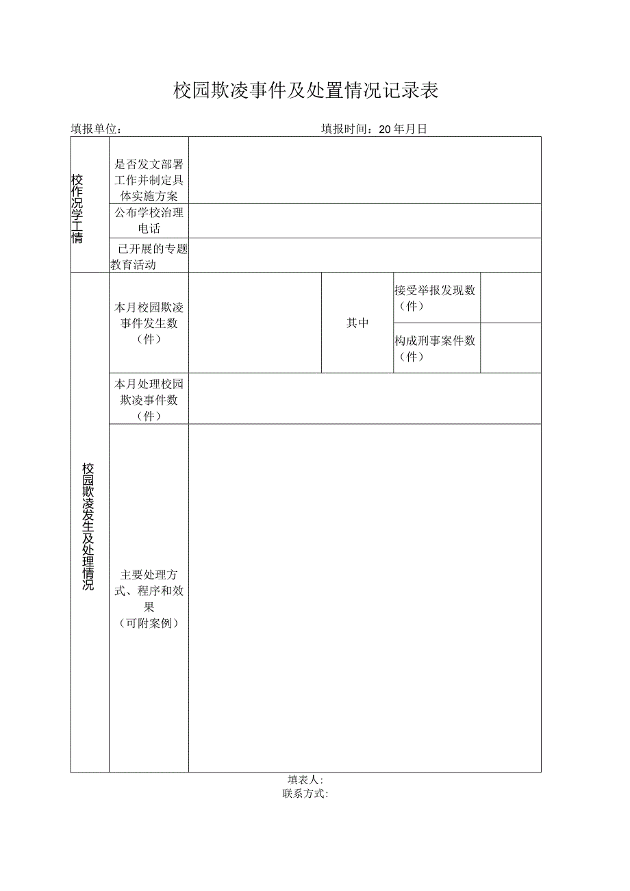 预防校园欺凌班级安全员排查表和月报表.docx_第2页