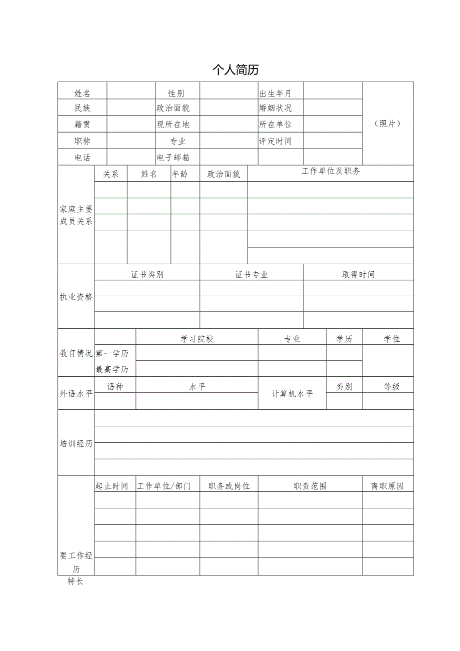 附件：晋城分公司拟招聘人员岗位说明书及个人简历.docx_第2页