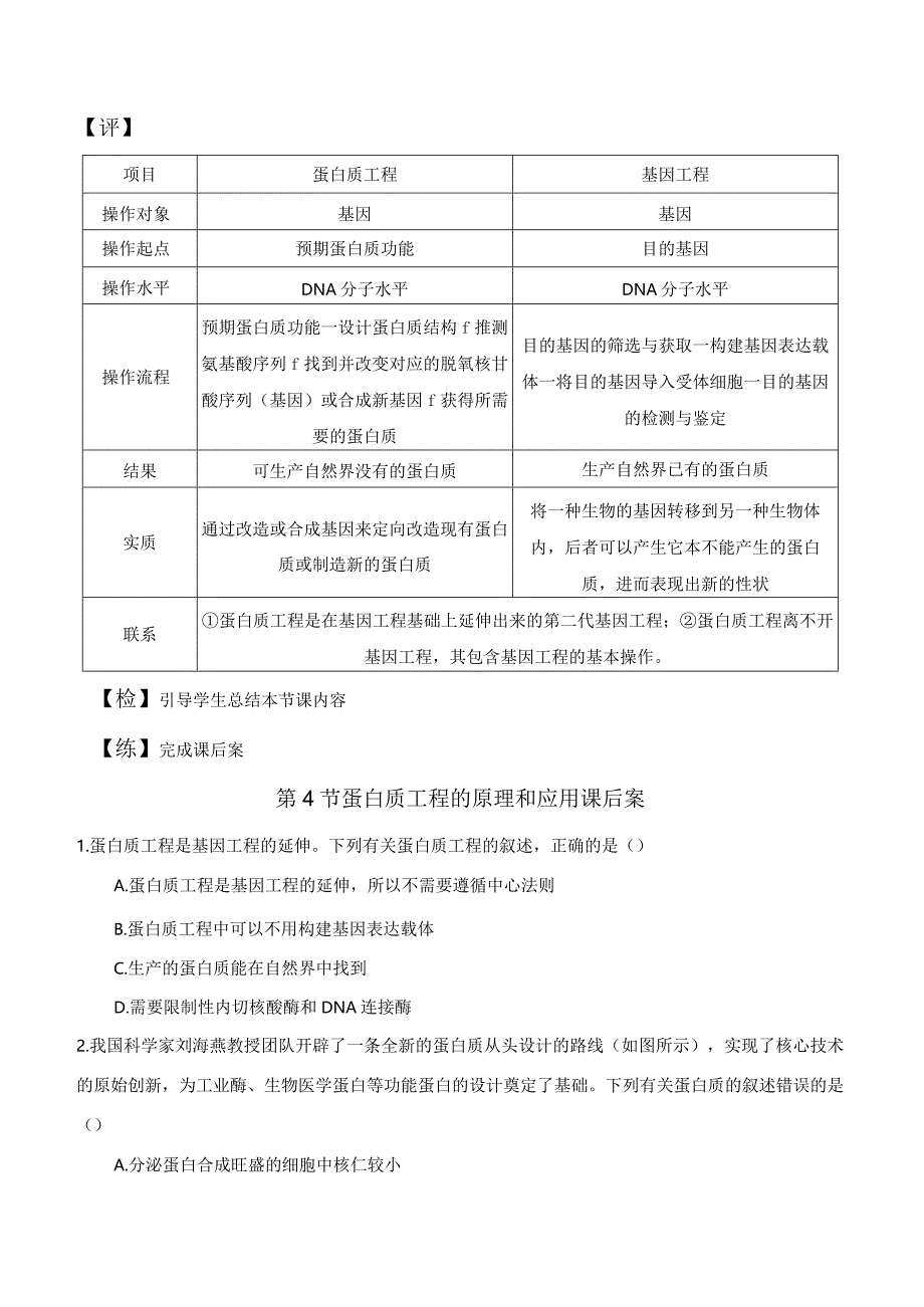 3.4蛋白质工程的原理和应用（原卷版）.docx_第3页