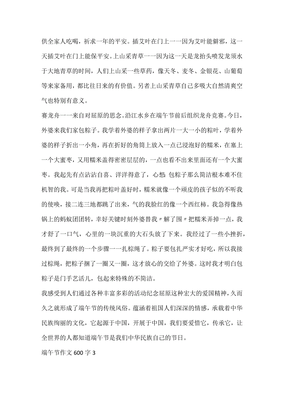 2024端午节初中作文600字精选5篇.docx_第3页