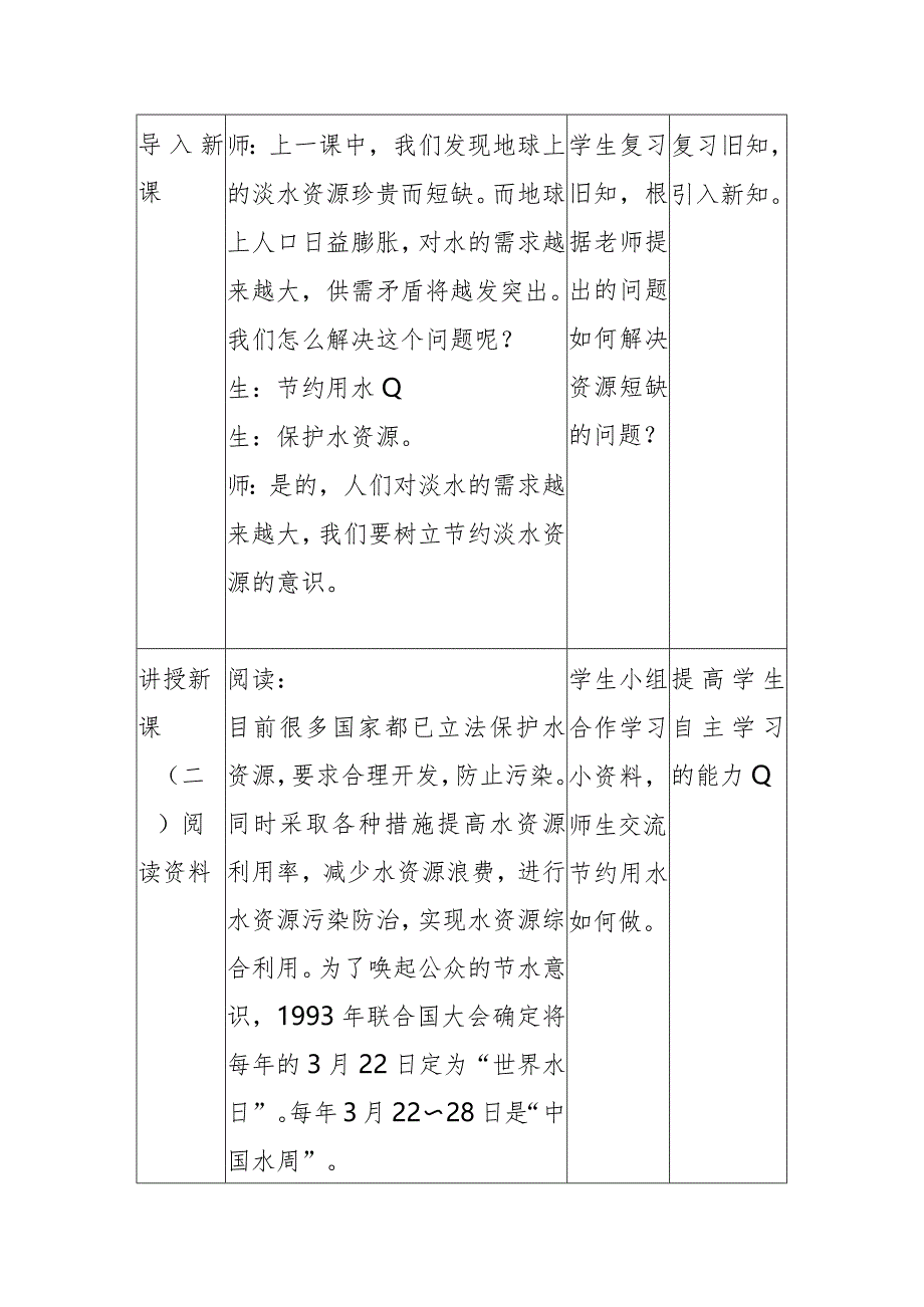 2-4节约用水（教学设计）四年级科学下册（大象版）.docx_第2页