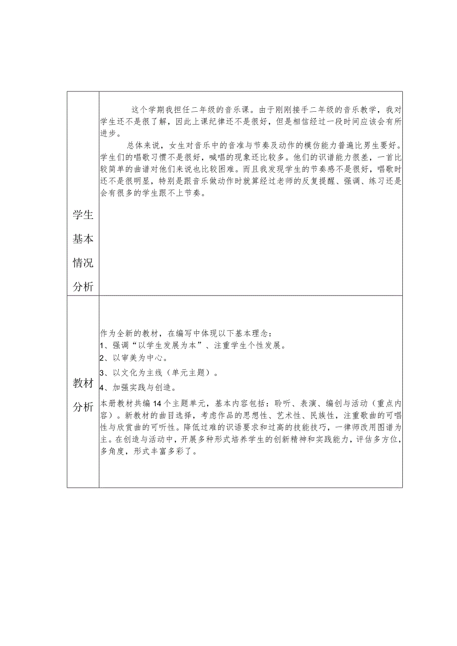 2023-2024学年度第二学期二年级下册音乐教学计划.docx_第2页