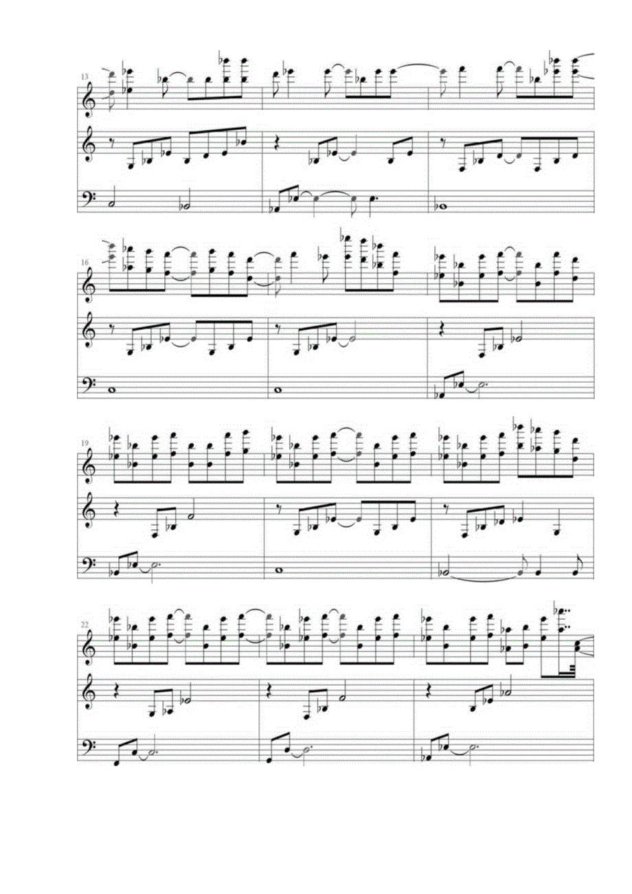 [碧蓝档案]いつかの芽吹きを待ち侘びてTheme8（按C调谱号记谱）高清钢琴谱五线谱.docx_第2页