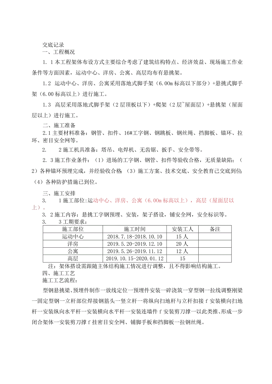 悬挑脚手架技术交底.docx_第1页