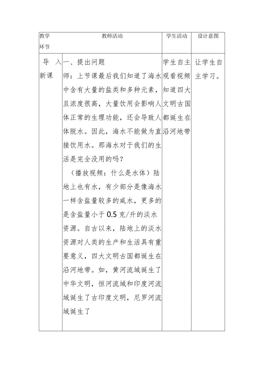 2-2陆地上的水体（教学设计）四年级科学下册（大象版）.docx_第2页