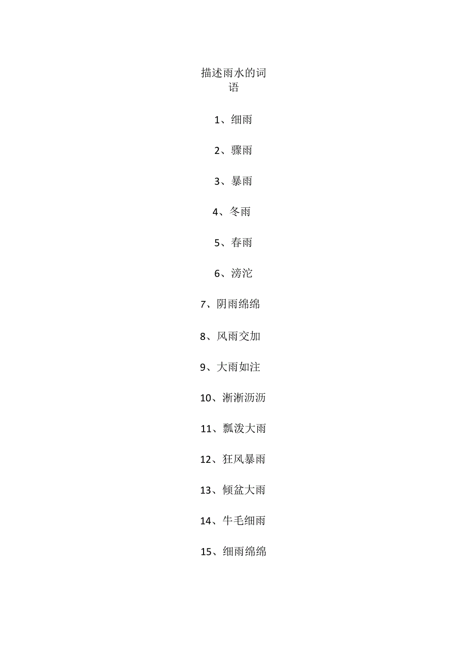 描述雨水的词语.docx_第1页