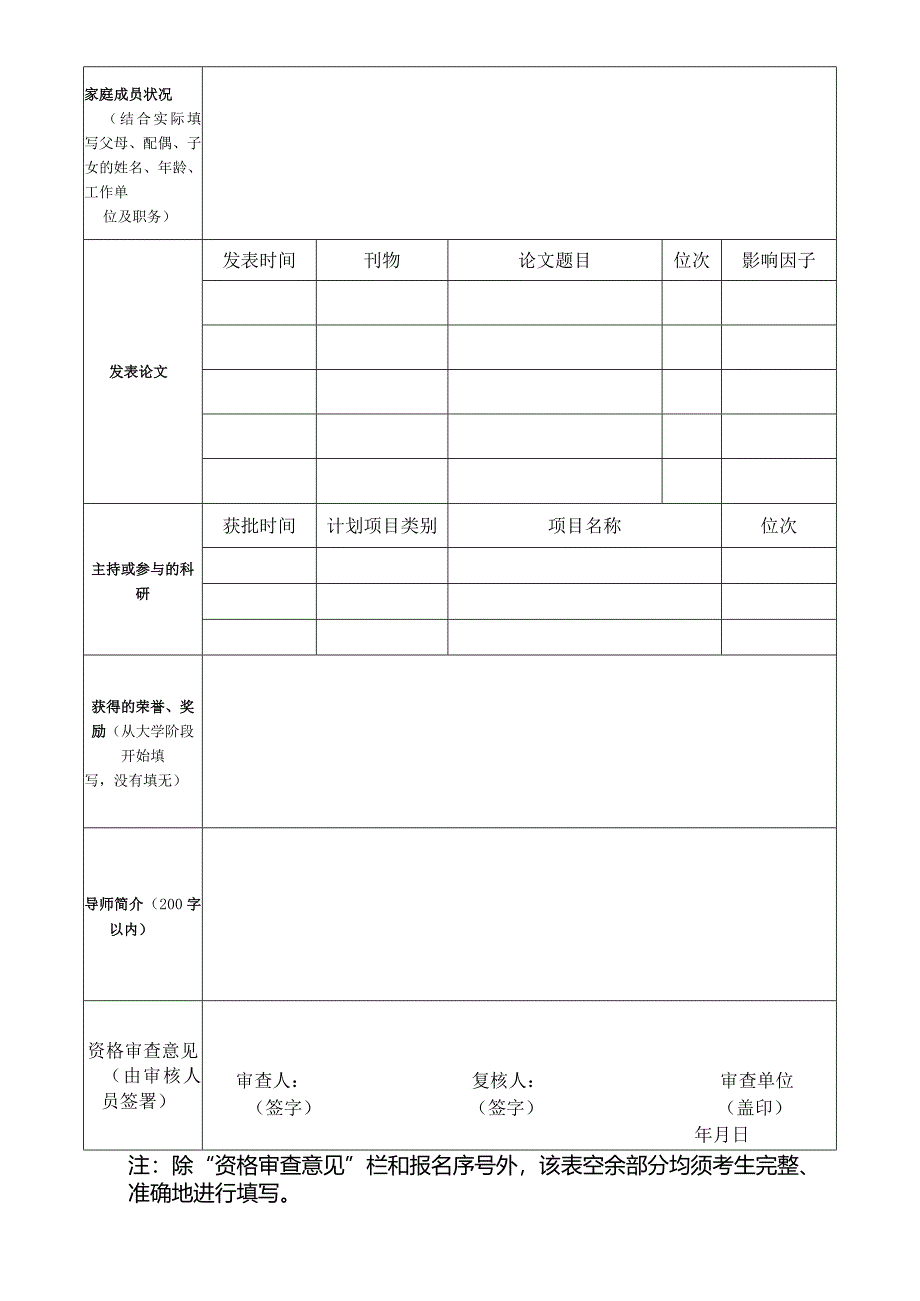 烟台市事业单位公开招聘工作人员报名登记表.docx_第2页