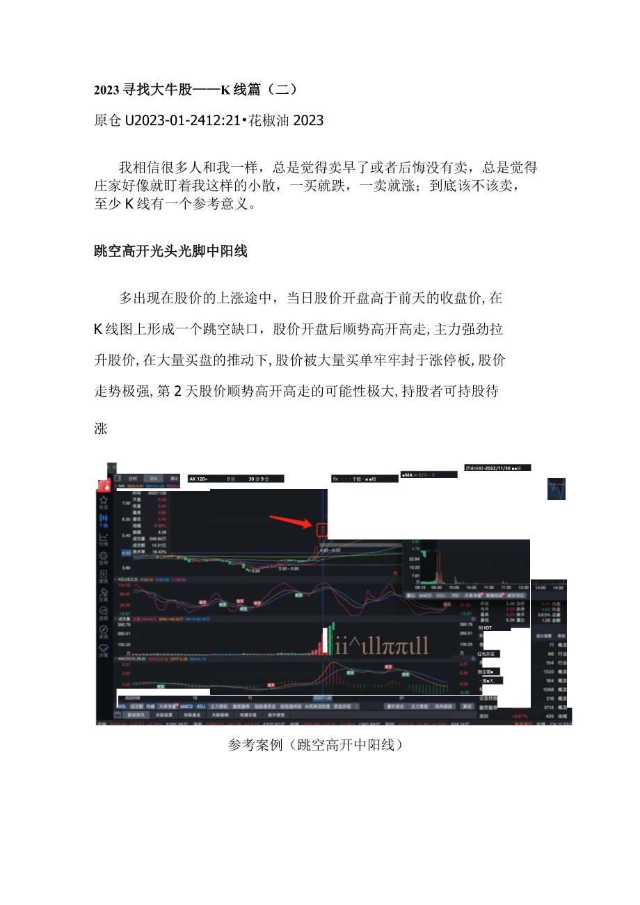 2023寻找大牛股——K线篇（二）跳空高开光头光脚中阳线.docx_第1页