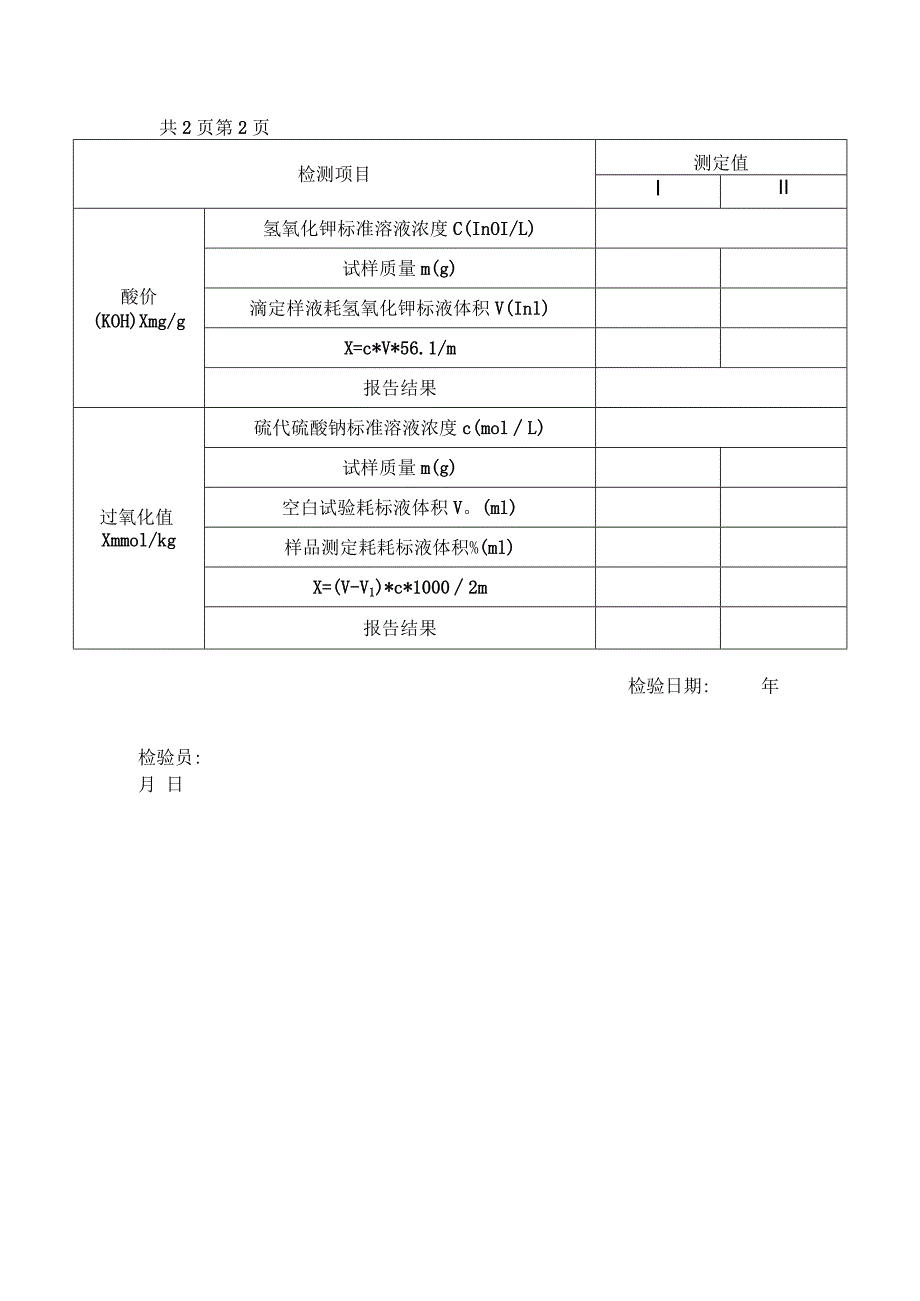 食品检验原始记录模板.docx_第2页