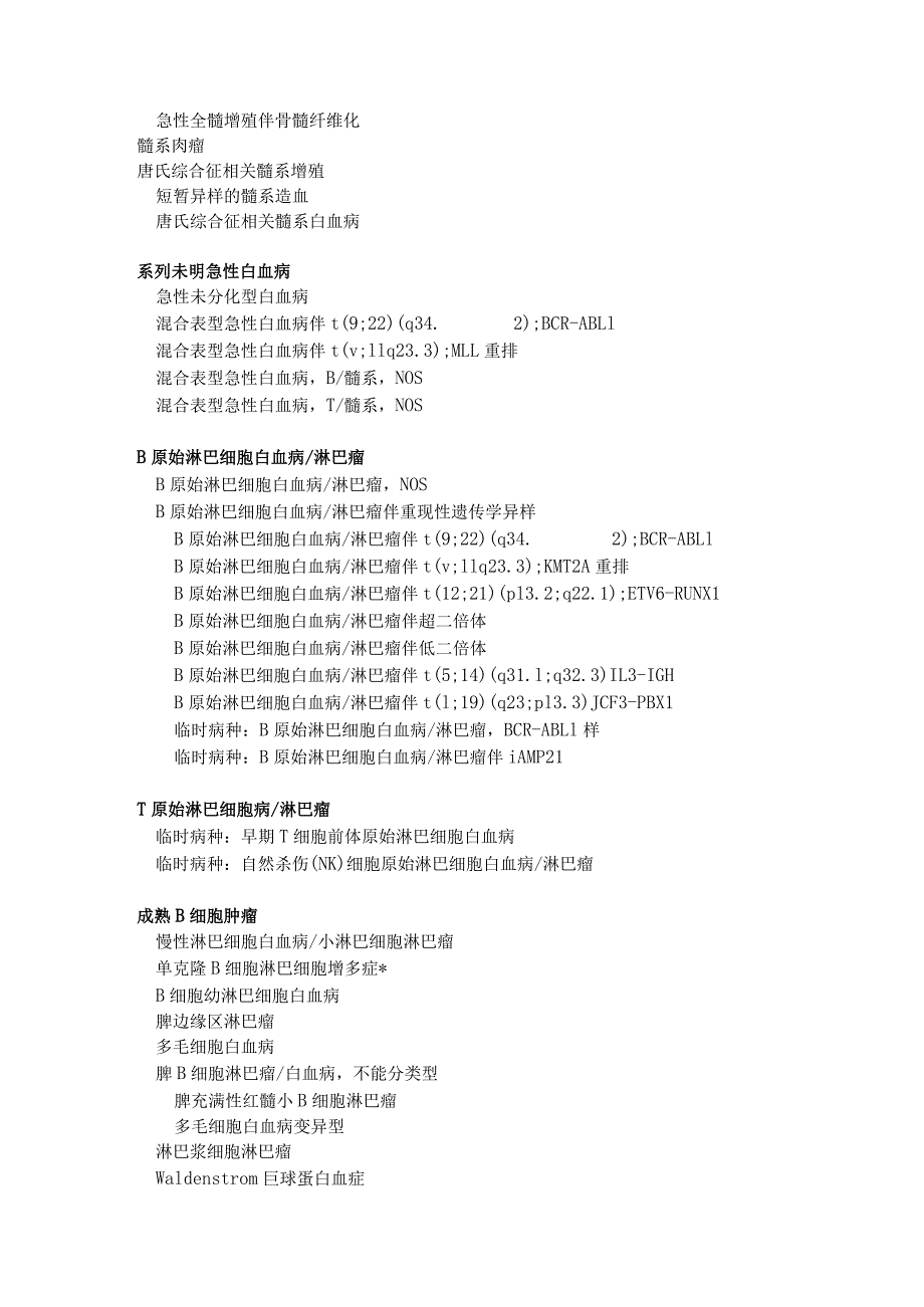 2024版造血与淋巴组织肿瘤WHO分类一览表.docx_第3页
