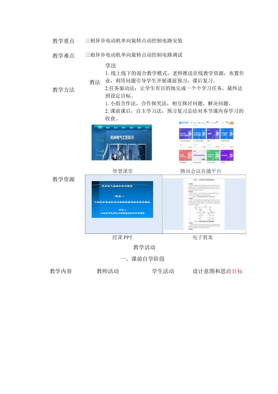 中等职业学校《机床电气线路安装与维修》三相异步电动机点动控制电路安装与调试教案.docx_第2页