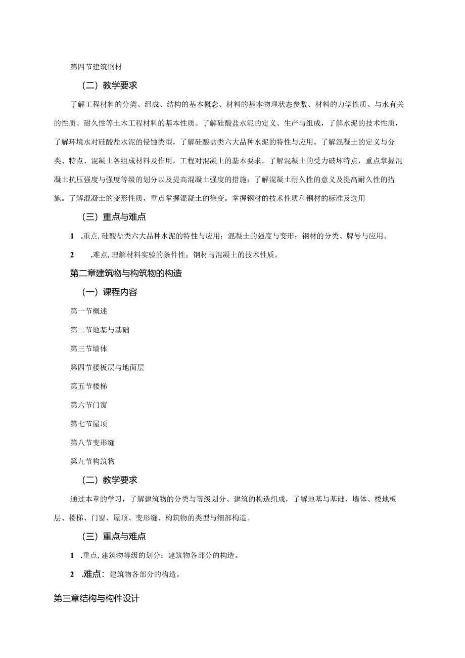 24410053土建基础大学高校课程教学大纲.docx_第3页