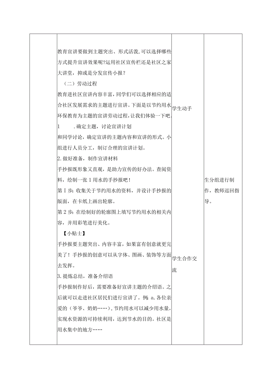 5-教育进社区宣传体验五年级劳动下册（人民版）.docx_第2页