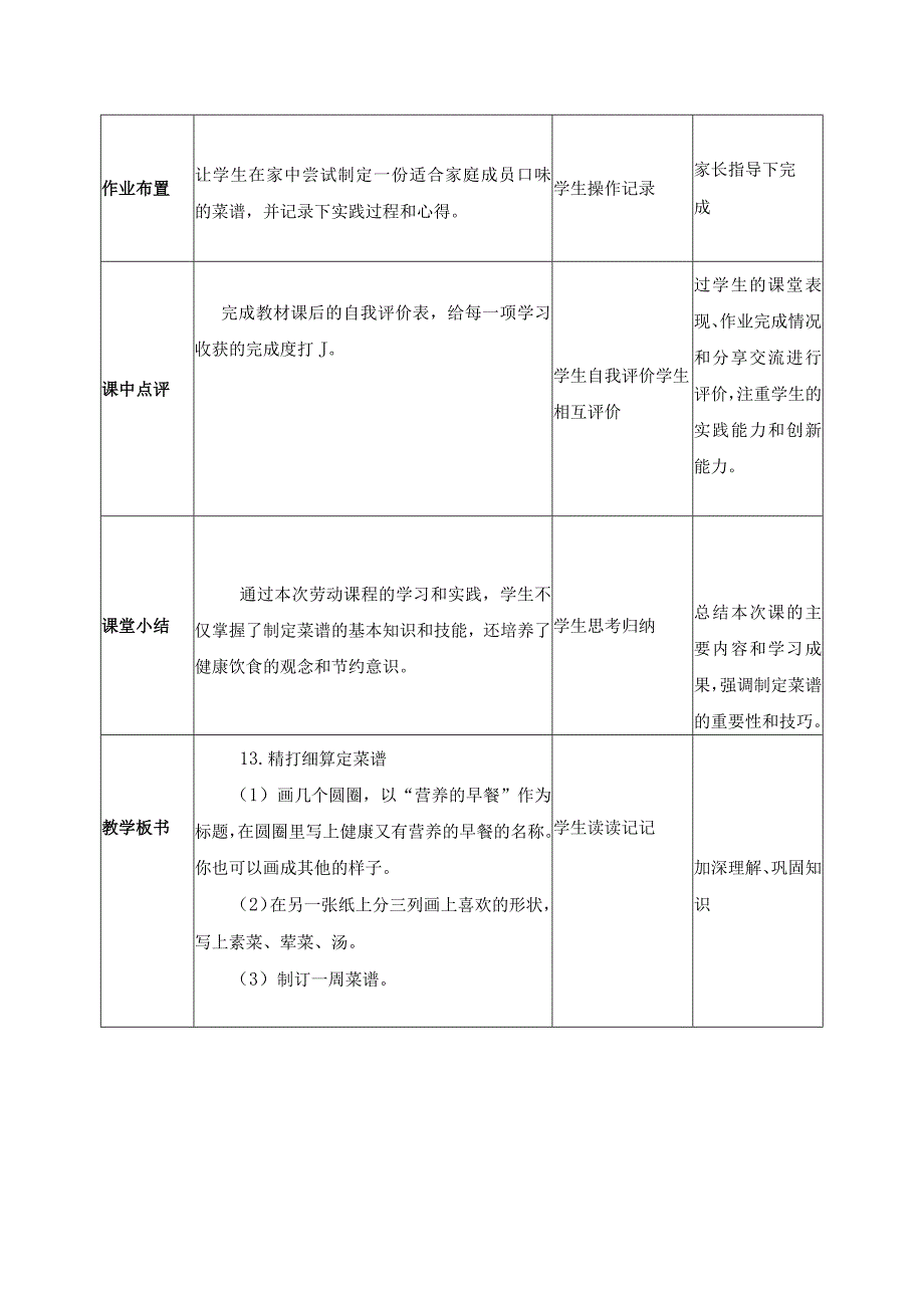 13精打细算定菜谱（教案）二年级劳动下册同步（人民版）.docx_第3页