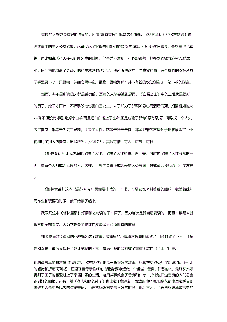 2024年[荐读]格林童话读后感400字左右（实用专题）.docx_第2页