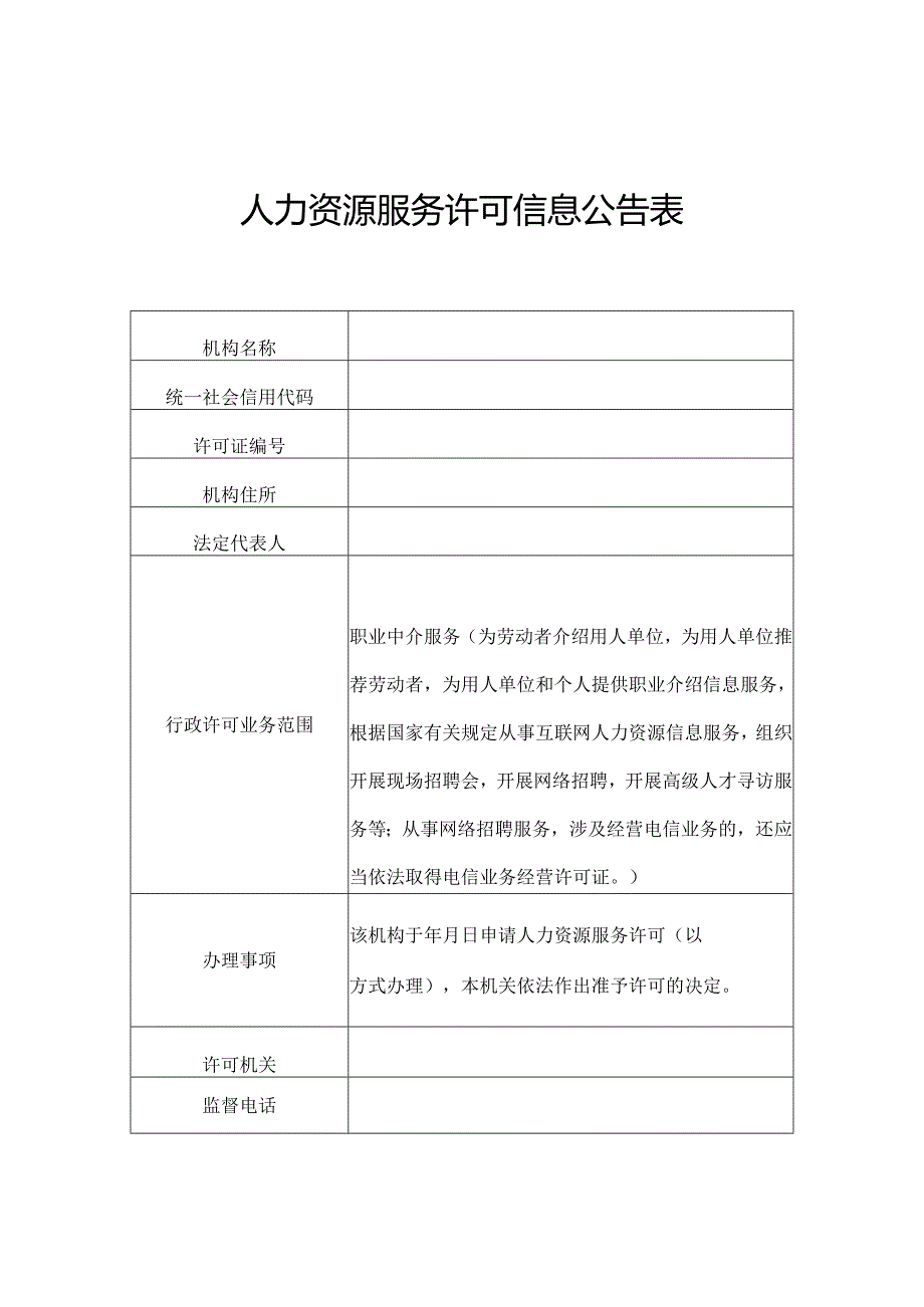 人力资源服务许可信息公告表.docx_第1页