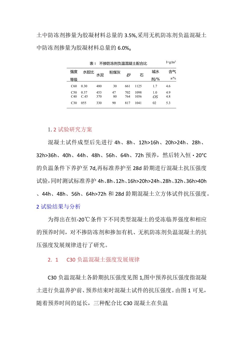 基于抗压强度的负温混凝土受冻临界强度研究.docx_第2页