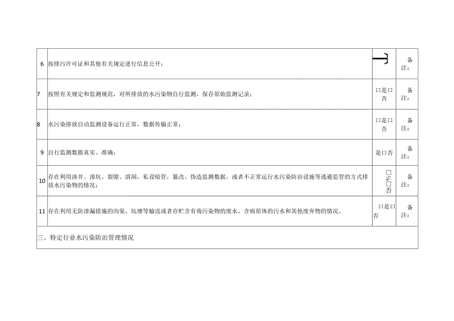 水污染防治现场检查记录表格.docx_第3页