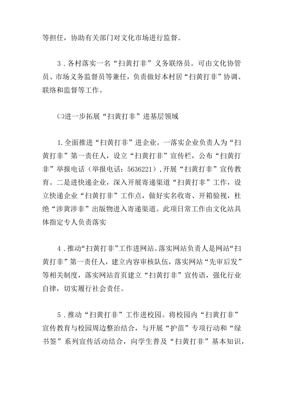 乡镇扫黄打非工作专项实施方案三篇.docx_第3页