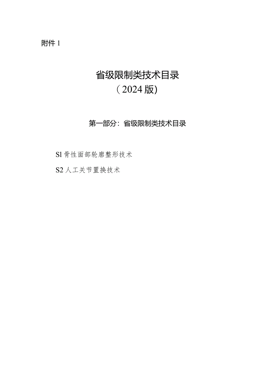 浙江省省级限制类技术目录（2024版）.docx_第1页