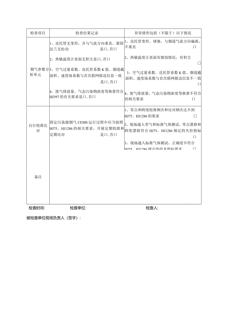 固定污染源烟气（废气）连续监测系统检查表.docx_第2页