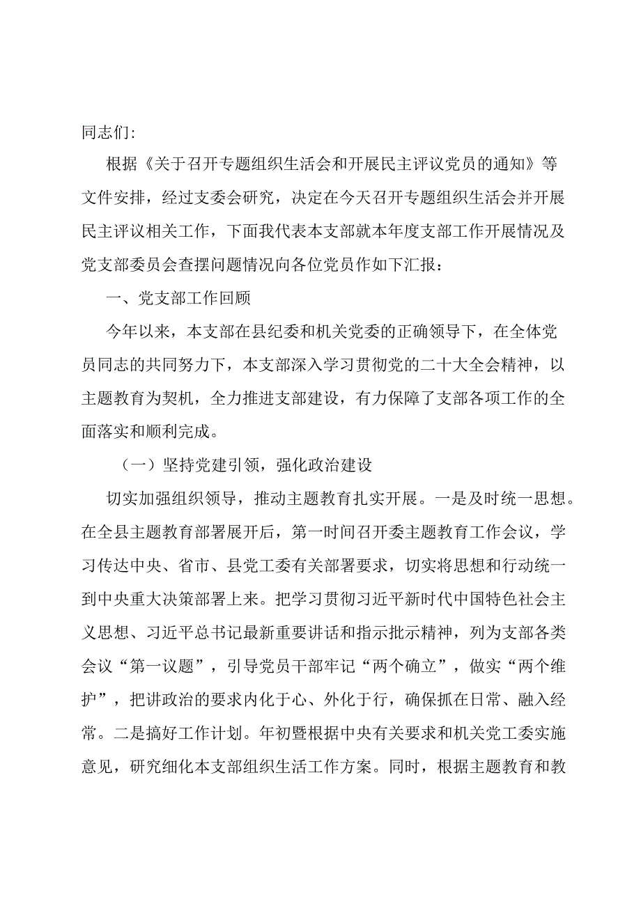 县纪委监委第四支部工作总结.docx_第1页