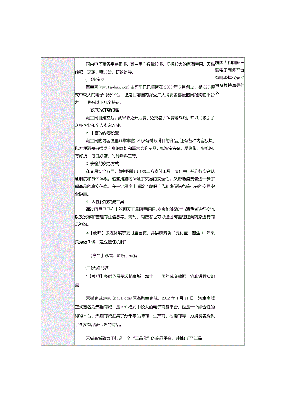 《电子商务运营实务》教案第5课熟悉常见的电子商务平台.docx_第2页