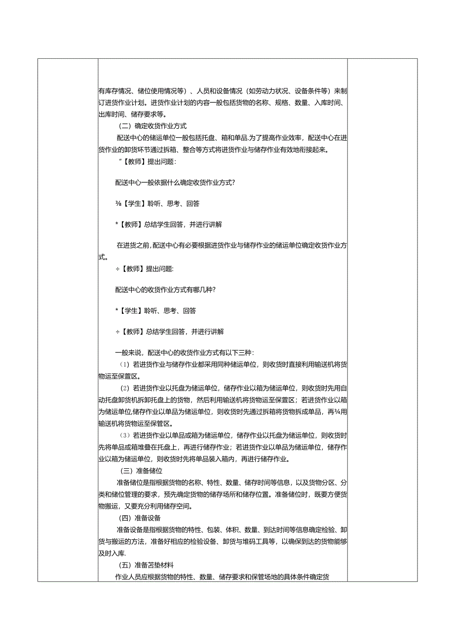 《配送中心运营管理实务》教案第7课掌握进货作业管理(一）.docx_第2页