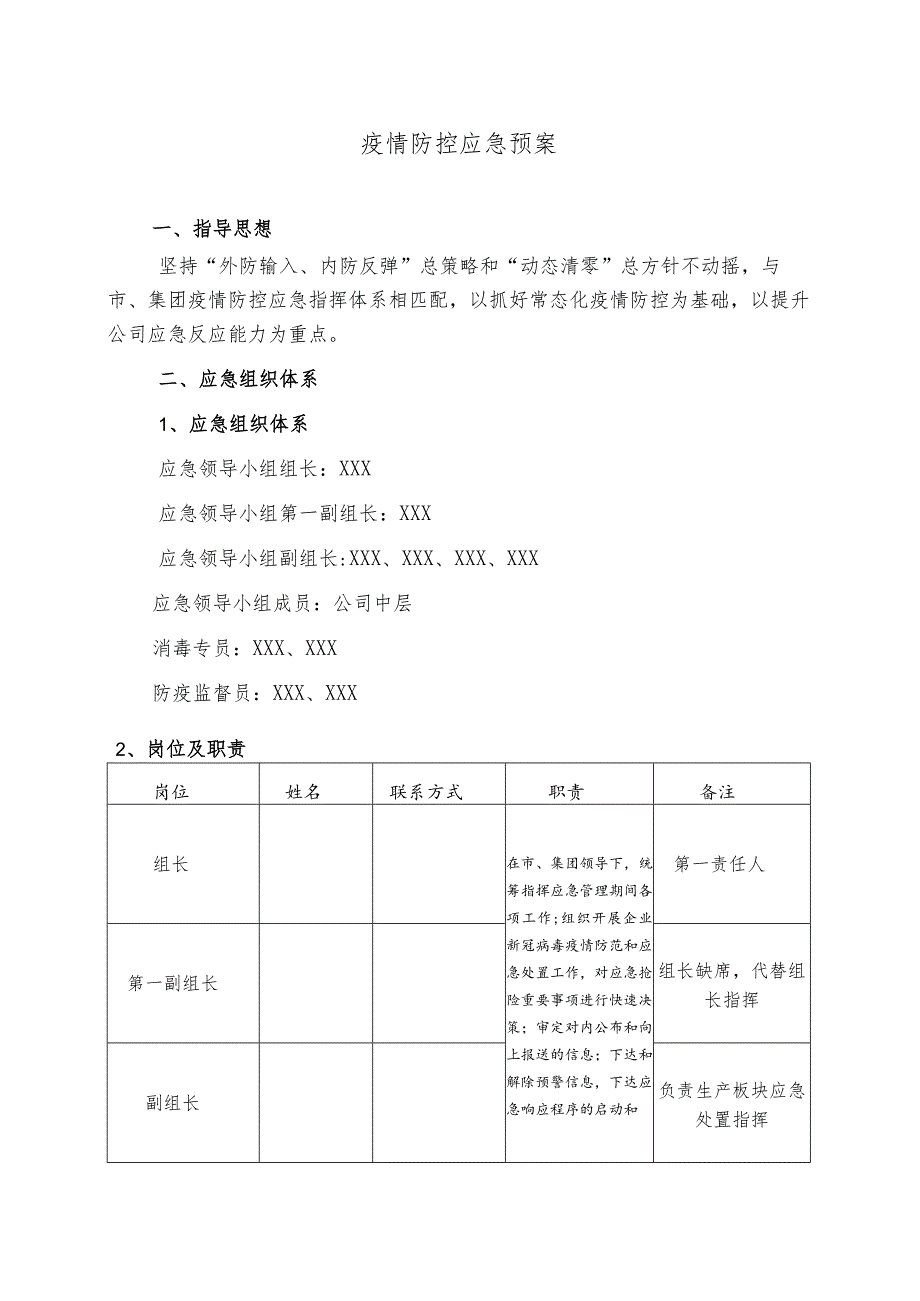 疫情防控应急预案.docx_第1页