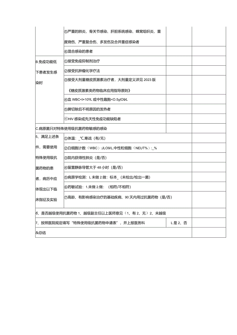 特殊使用级抗菌药物临床应用评价标准.docx_第3页