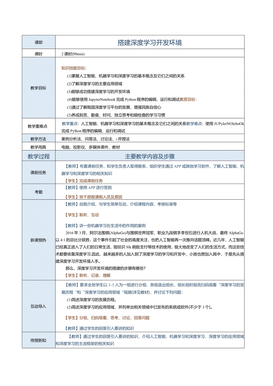 《深度学习基础及应用》教案第1课搭建深度学习开发环境.docx_第2页