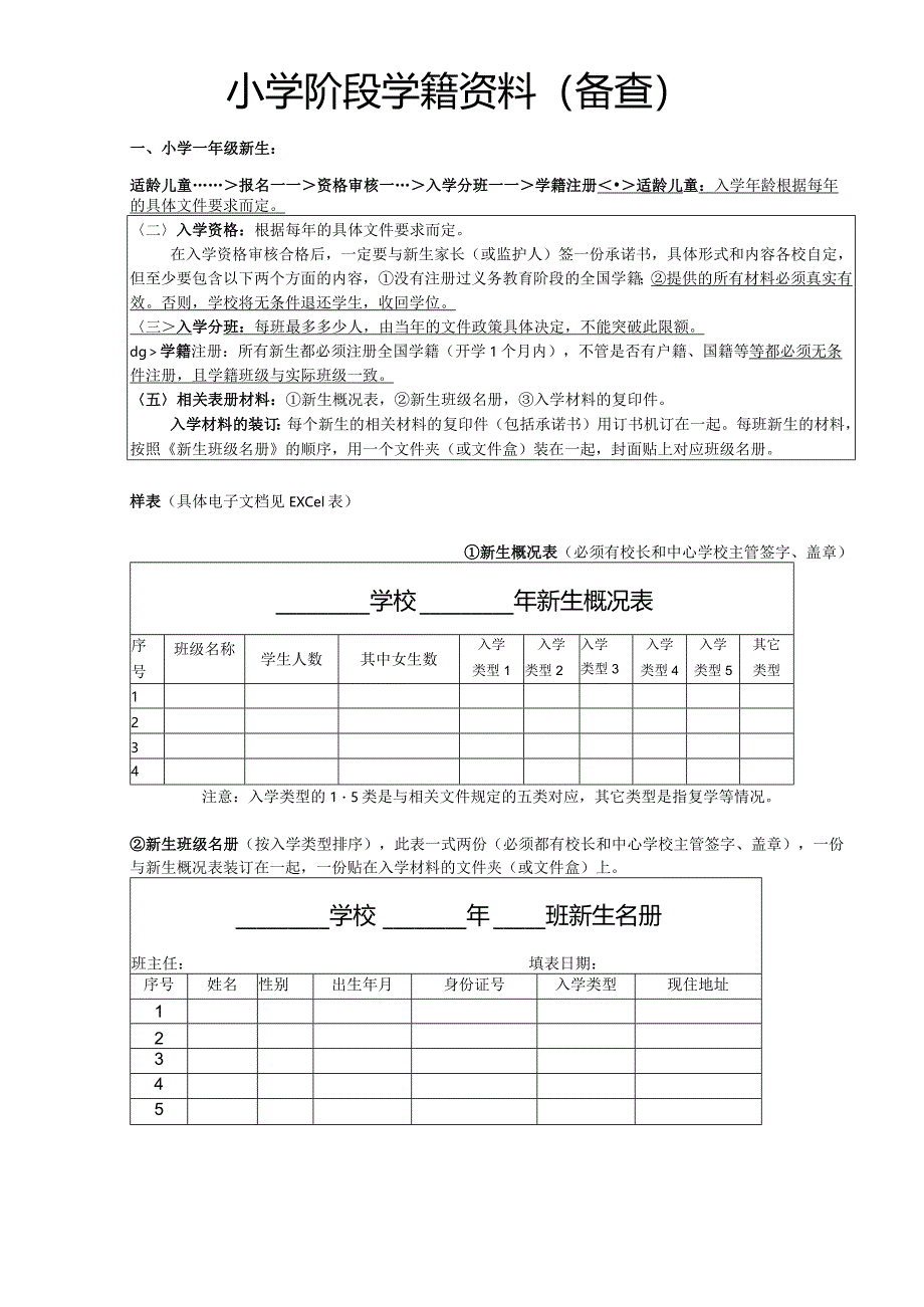 小学阶段学籍资料（说明）.docx_第1页