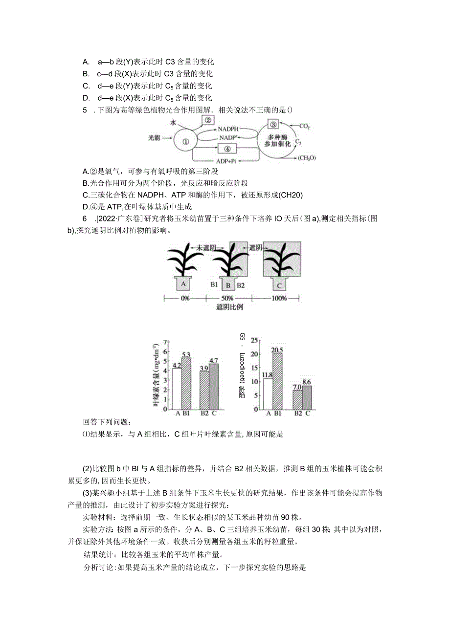 专练28光合作用的图像分析.docx_第2页