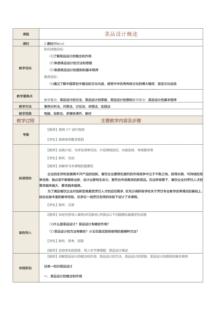 《菜品设计与制作》教案第1课菜品设计概述.docx_第2页