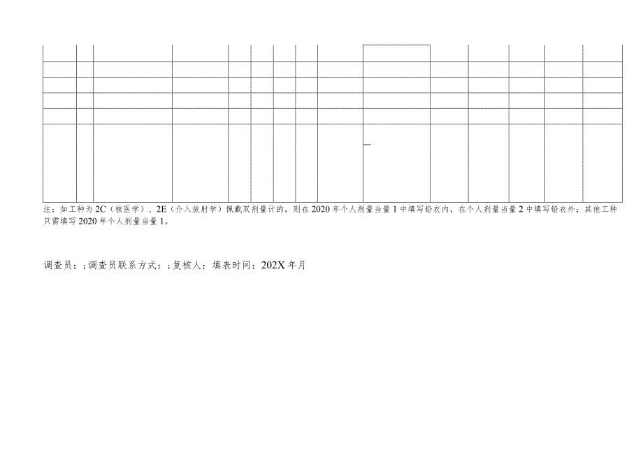 医用x线工作者辐射现状调查表.docx_第3页