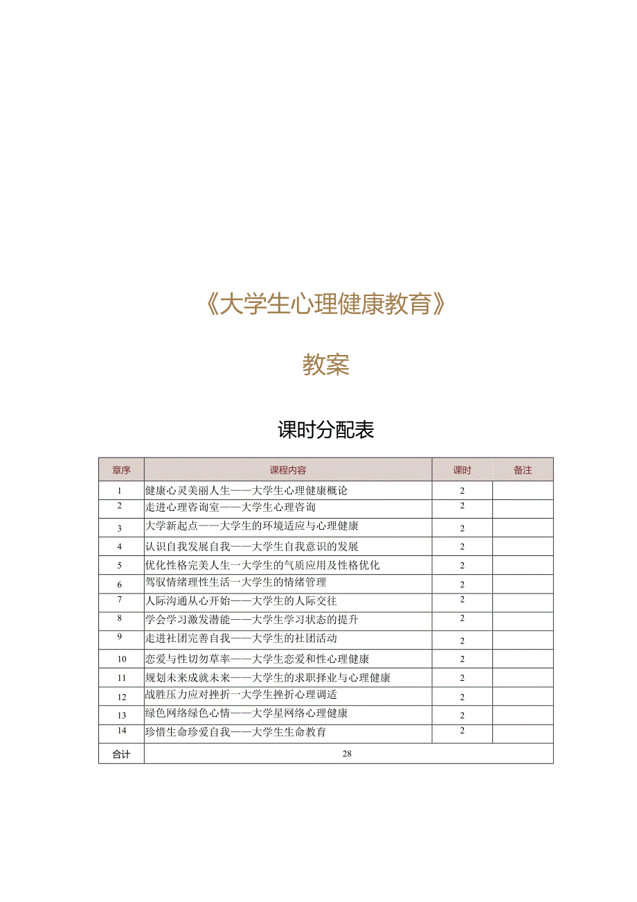 《大学生心理健康教育》教案第1课健康心灵美丽人生——大学生心理健康概论.docx_第1页