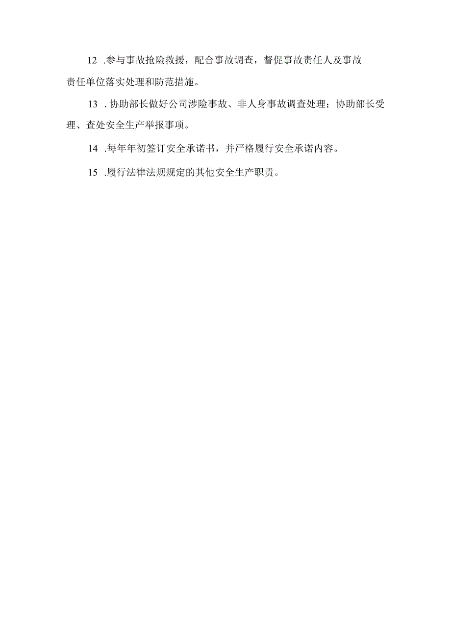 安全环保部安全监察员安全生产岗位责任制.docx_第2页