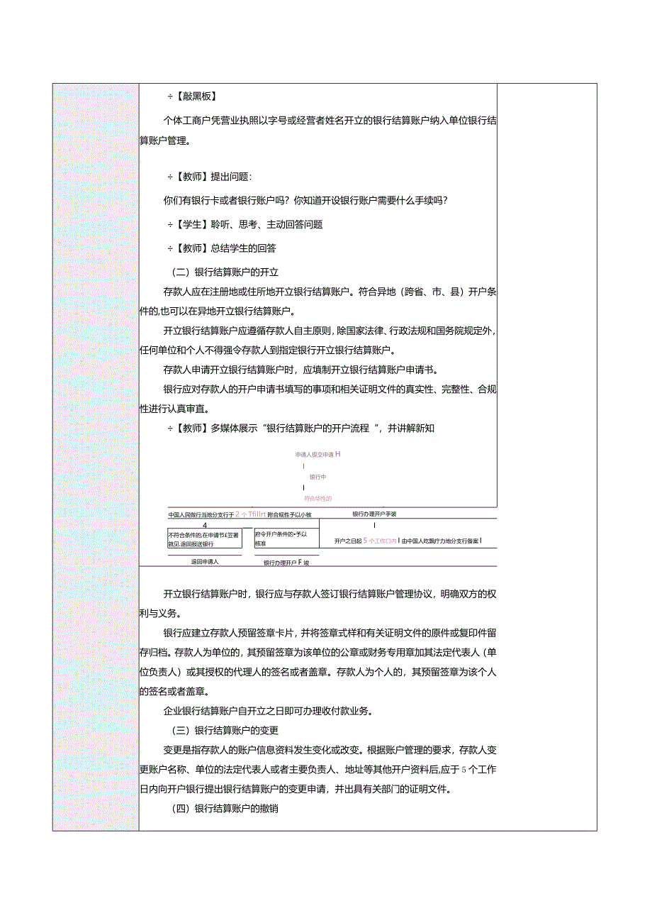 《经济法基础》教案第7课银行结算账户和非票据结算方式.docx_第2页