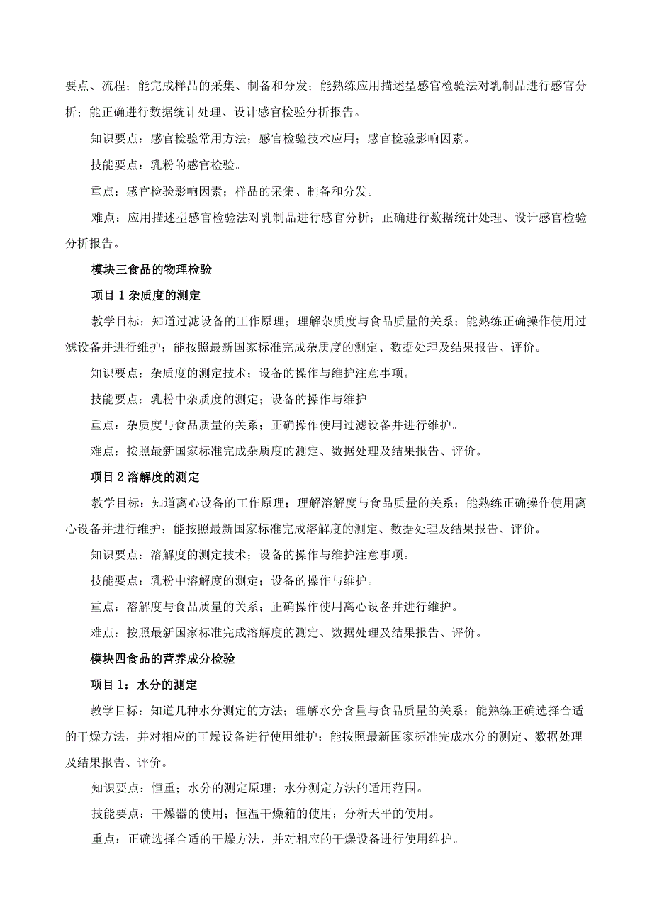 《食品检验技术职业技能训练》课程标准.docx_第3页