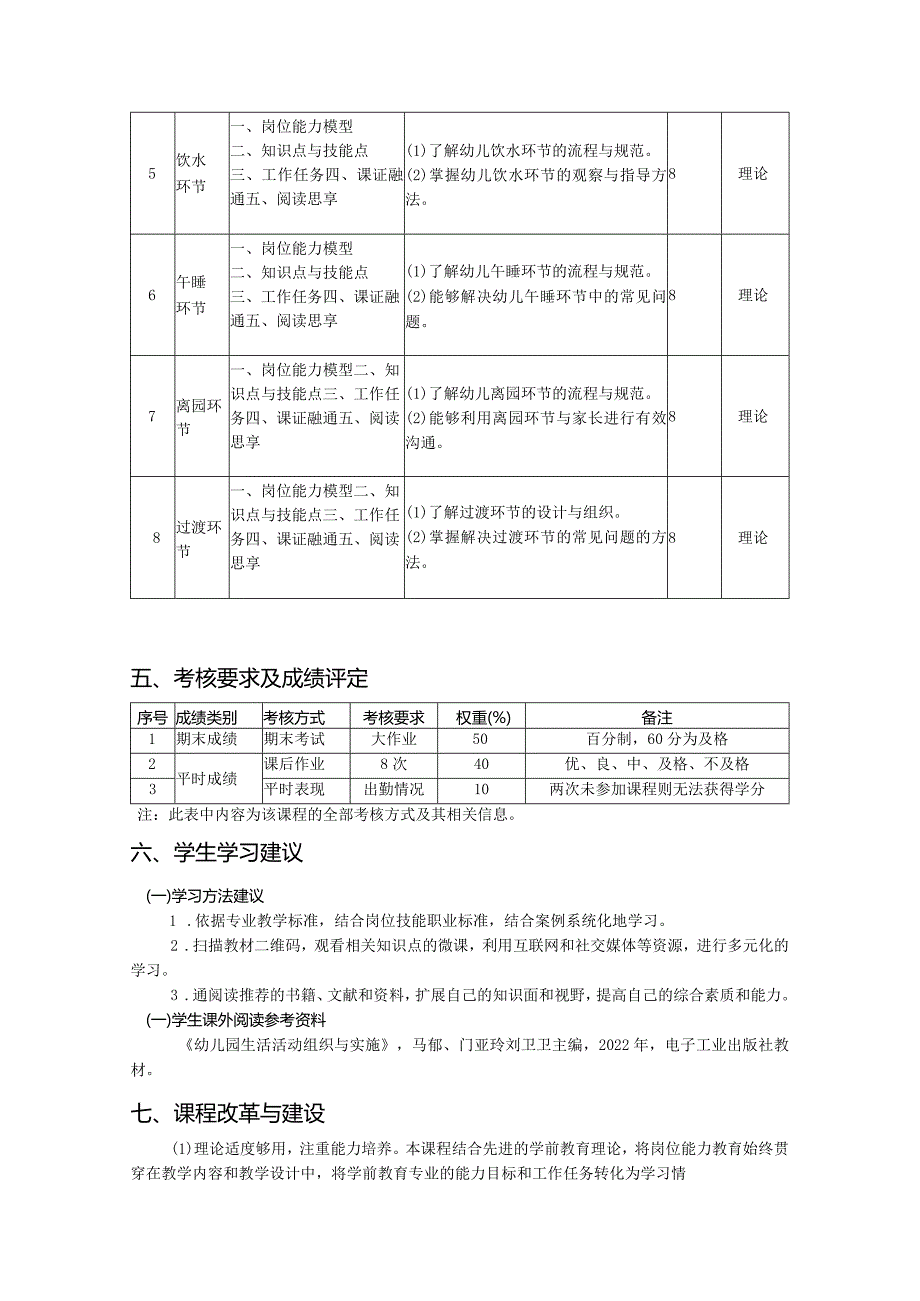 幼儿园生活活动组织与实施-教学大纲、授课计划.docx_第3页