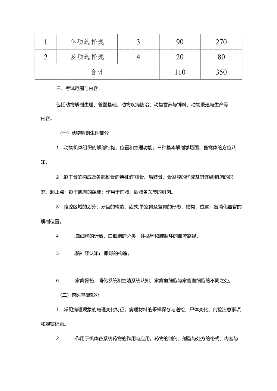 2024年河北省普通高职单招考试面向中职生的畜牧兽医类技术技能测试考试说明.docx_第2页