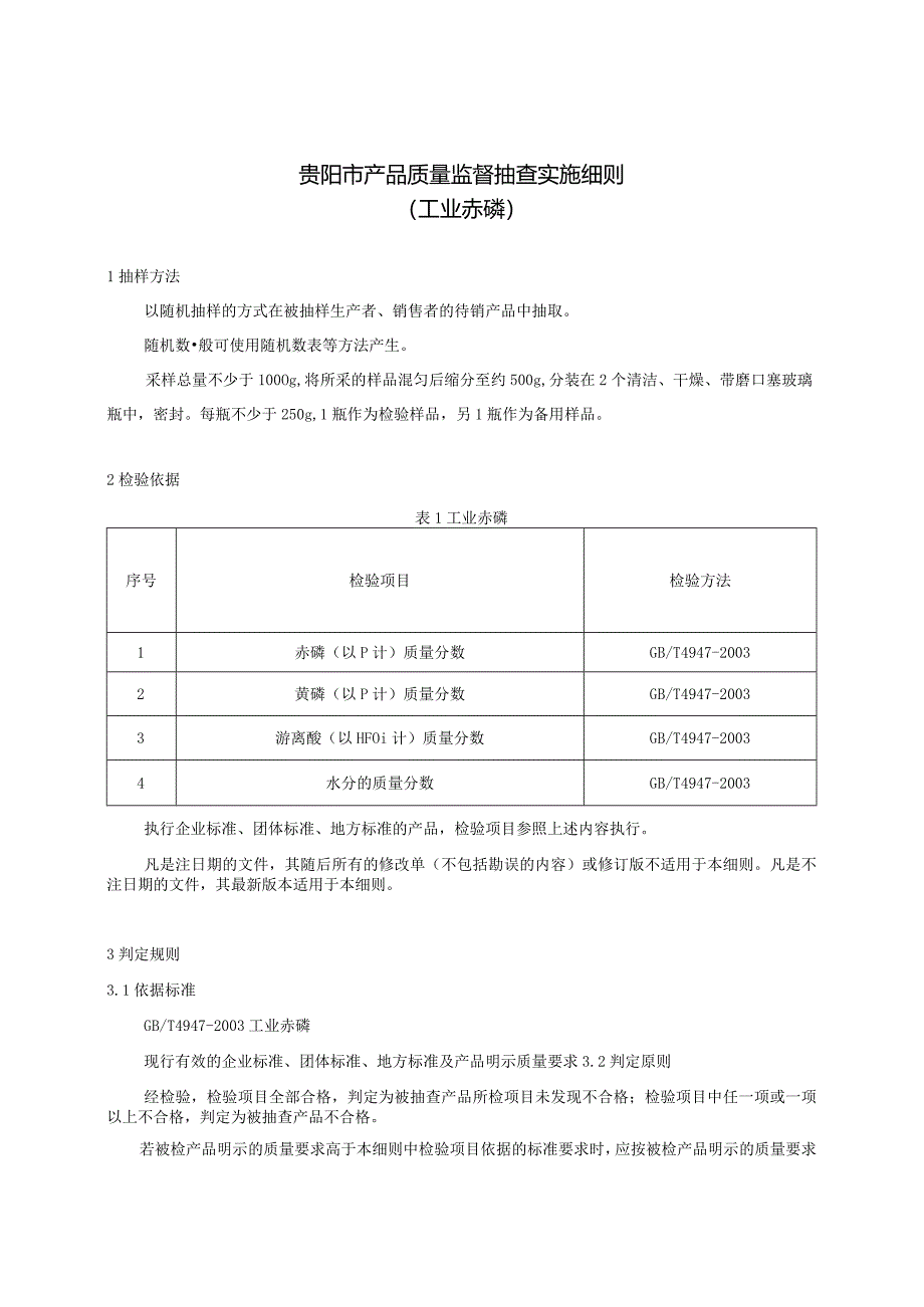 53.贵阳市产品质量监督抽查实施细则（工业赤磷）.docx_第1页