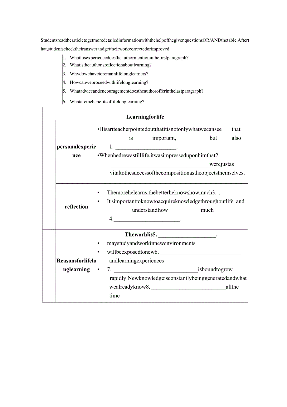 牛津译林版（2019）选择性必修第四册Unit4NevertoooldtolearnReading学习任务单.docx_第2页