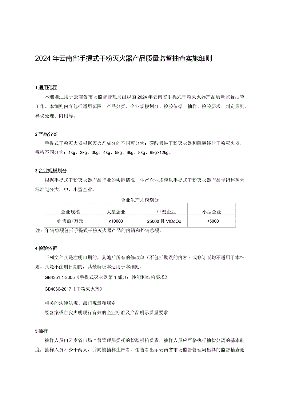 8.2024年云南省手提式干粉灭火器产品质量监督抽查实施细则.docx_第1页